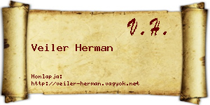 Veiler Herman névjegykártya