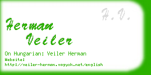 herman veiler business card